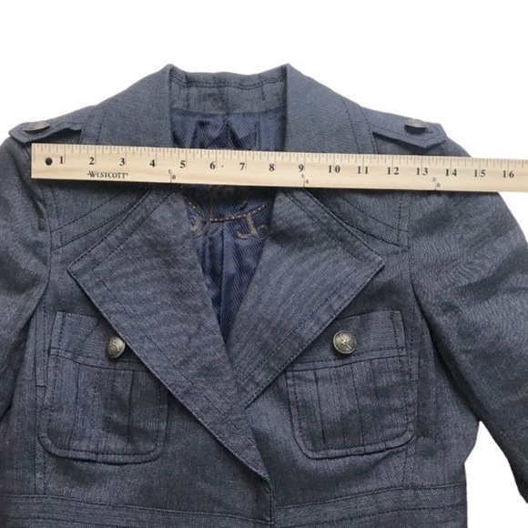 Alba Conde Women's Gray Lined Long Sleeve Tailored Short Blazer Jacket Size 38 - Picture 14 of 16